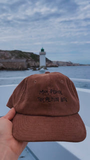 moi pépite toi petite casquette en velours côtelé made in marseille broderie main