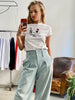 flower burger kebab diner sweatshirt unisexe blanc kebab fleurs pivoines broderie fabrique en france lafrenchpique made in marseille