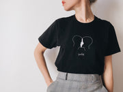t-shirt unisexe noir special journée de la femme 8 mars girl power broderie main fabrique en france jamaissanselles