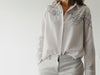 MICHEL ANGE main broderie creation d'adam atelier parisien chemise blanche fabrique en france